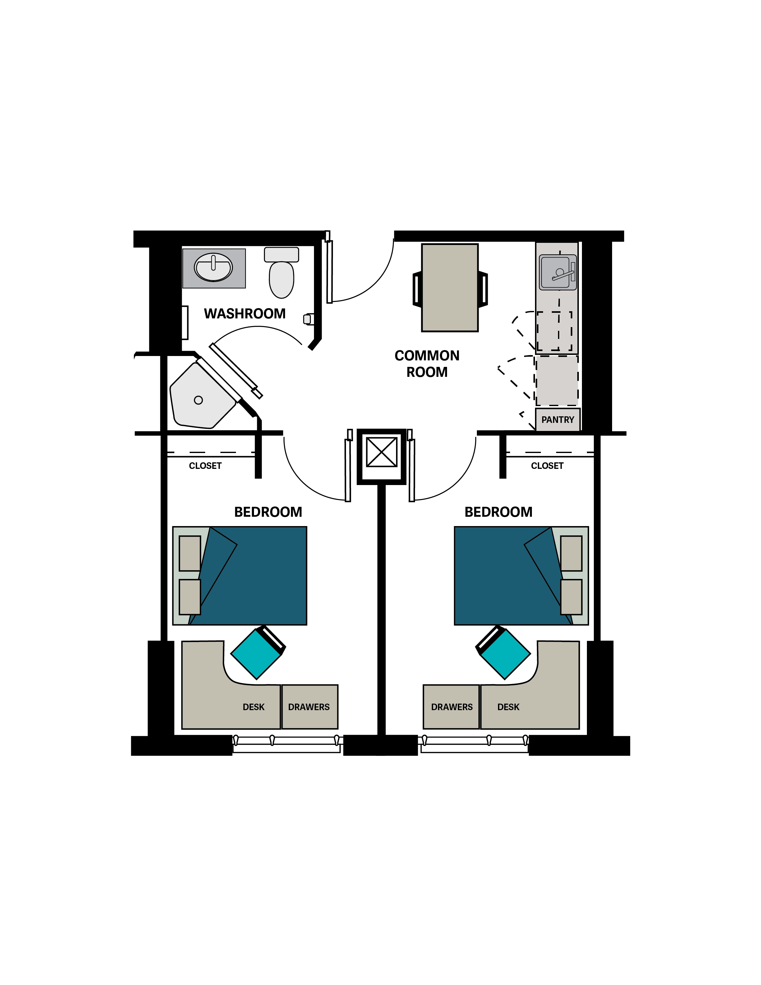 Two-BR Floorplan