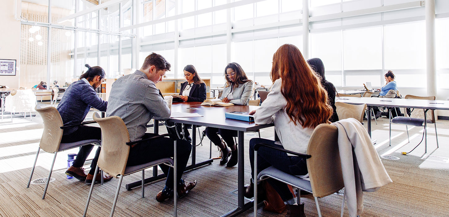TRU Law students studying.