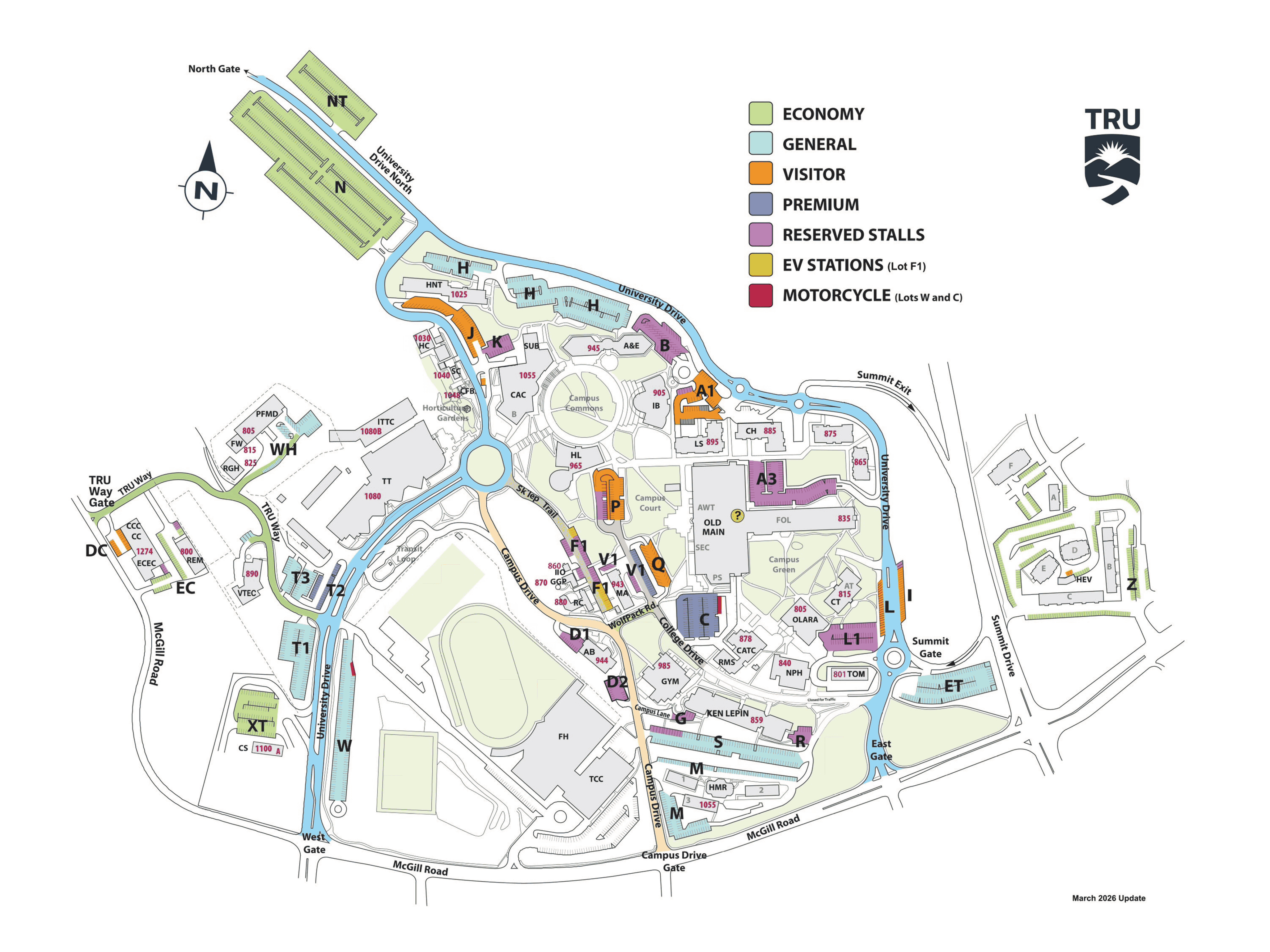 Parking Tiers Fall 2022